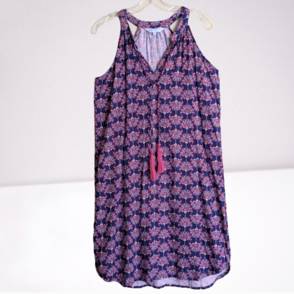 Escapada Living Dress Bright Multicolor Geometric Print Sleeveless